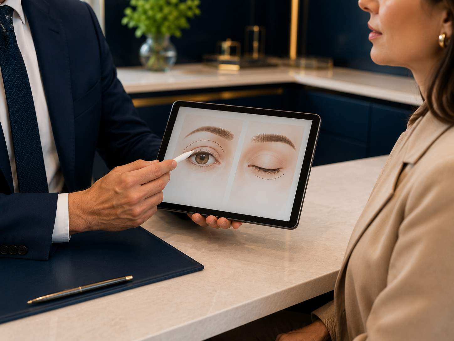 Rejuvenesce a região dos olhos ao tratar excesso de pele e bolsas palpebrais, preservando a naturalidade e a expressão facial.